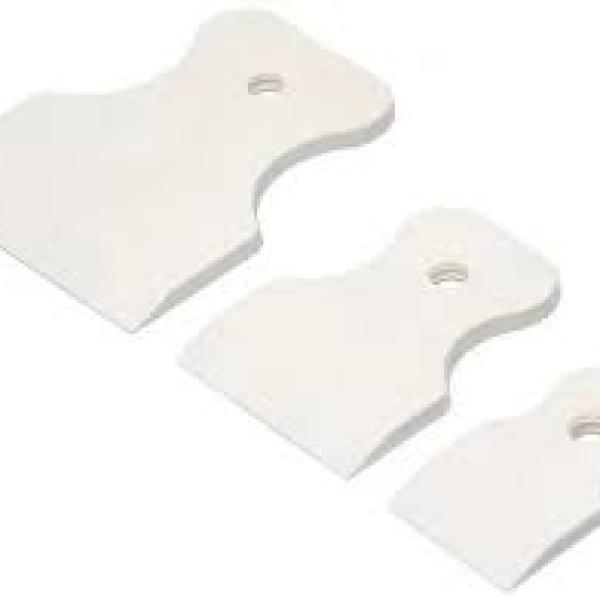 Набор шпателей 40/60/80 мм, белая резина, 3шт. Россия// Сибртех 85803