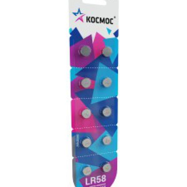 Батарейка алкалиновая АG11, LR58, BL10 КОСМОС 481378