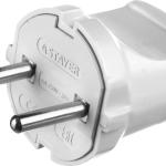 Вилка электрическая БЕЛАЯ (16 А; 220 В ) MAXElektro STAYER 55150-W